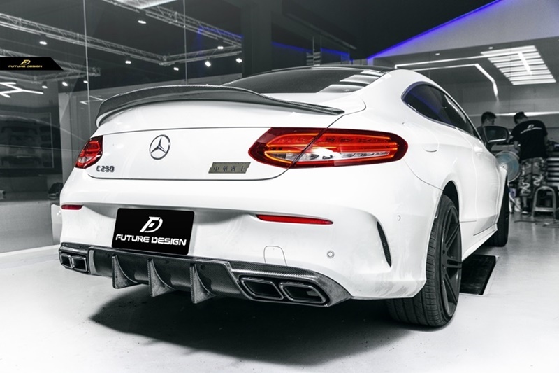 W205 Coupe - PSM style Carbon Trunk Spoiler_004